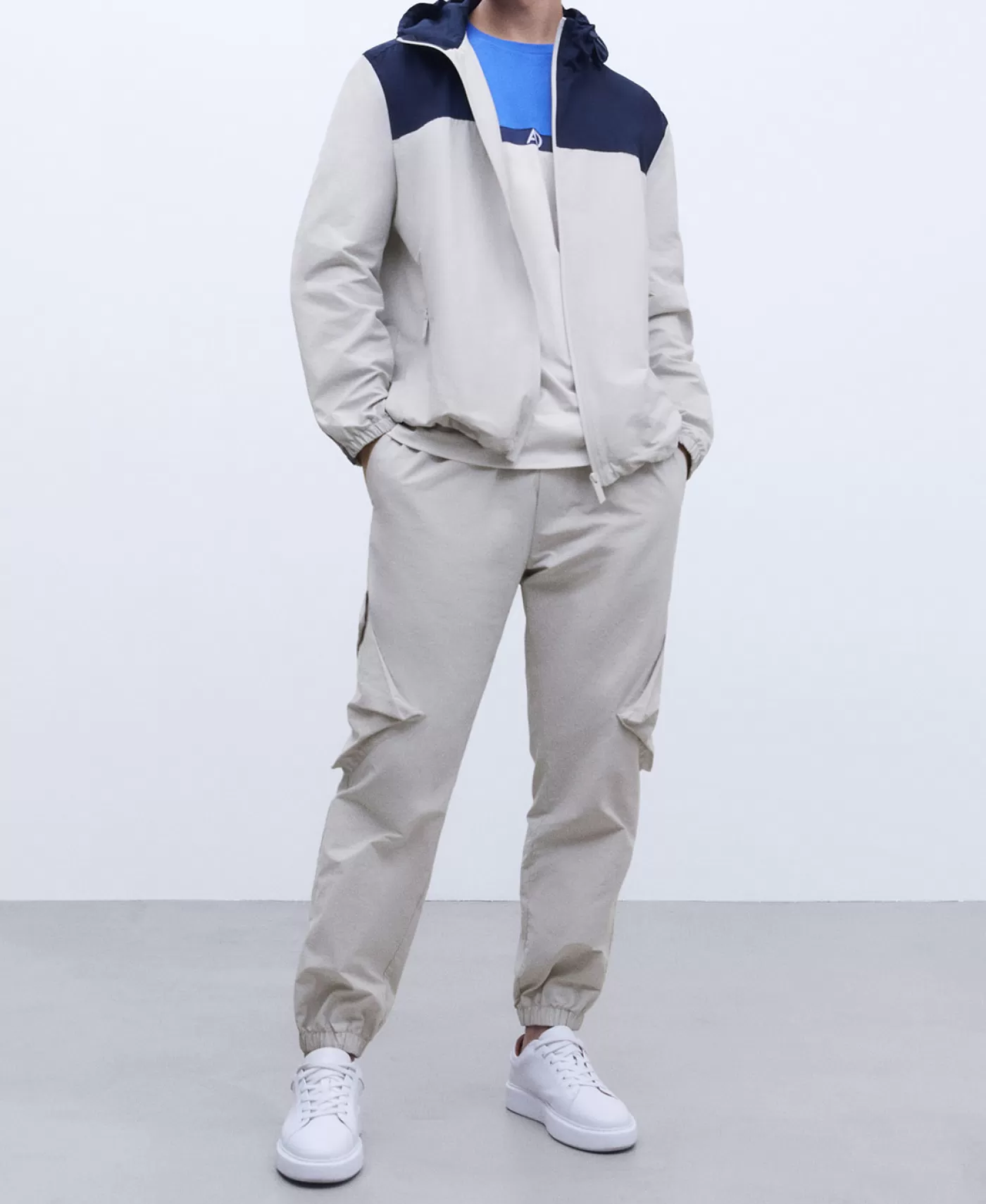 Hombre Adolfo Dominguez Camiseta Oversize En Algodon Bicolor