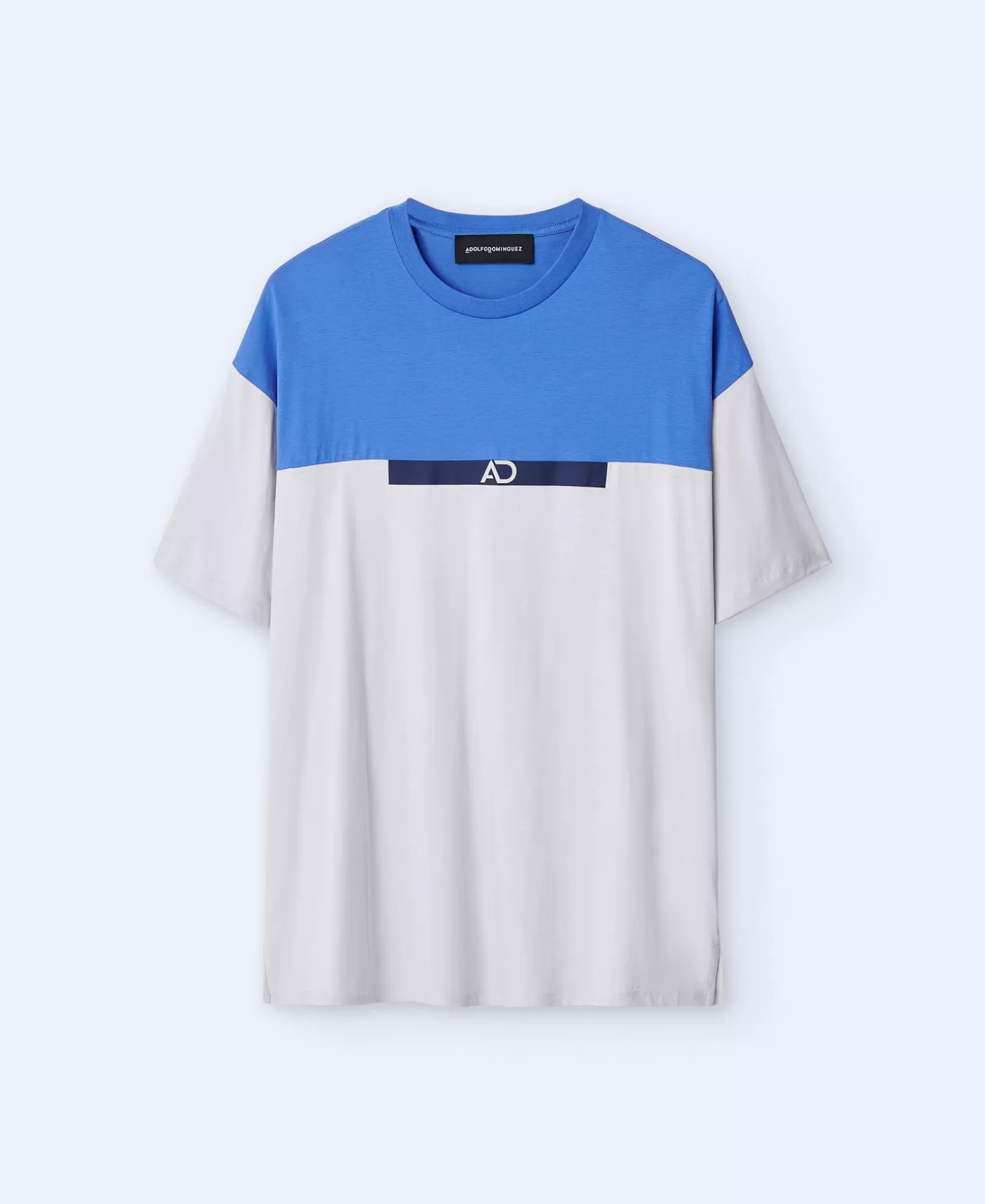 Hombre Adolfo Dominguez Camiseta Oversize En Algodon Bicolor