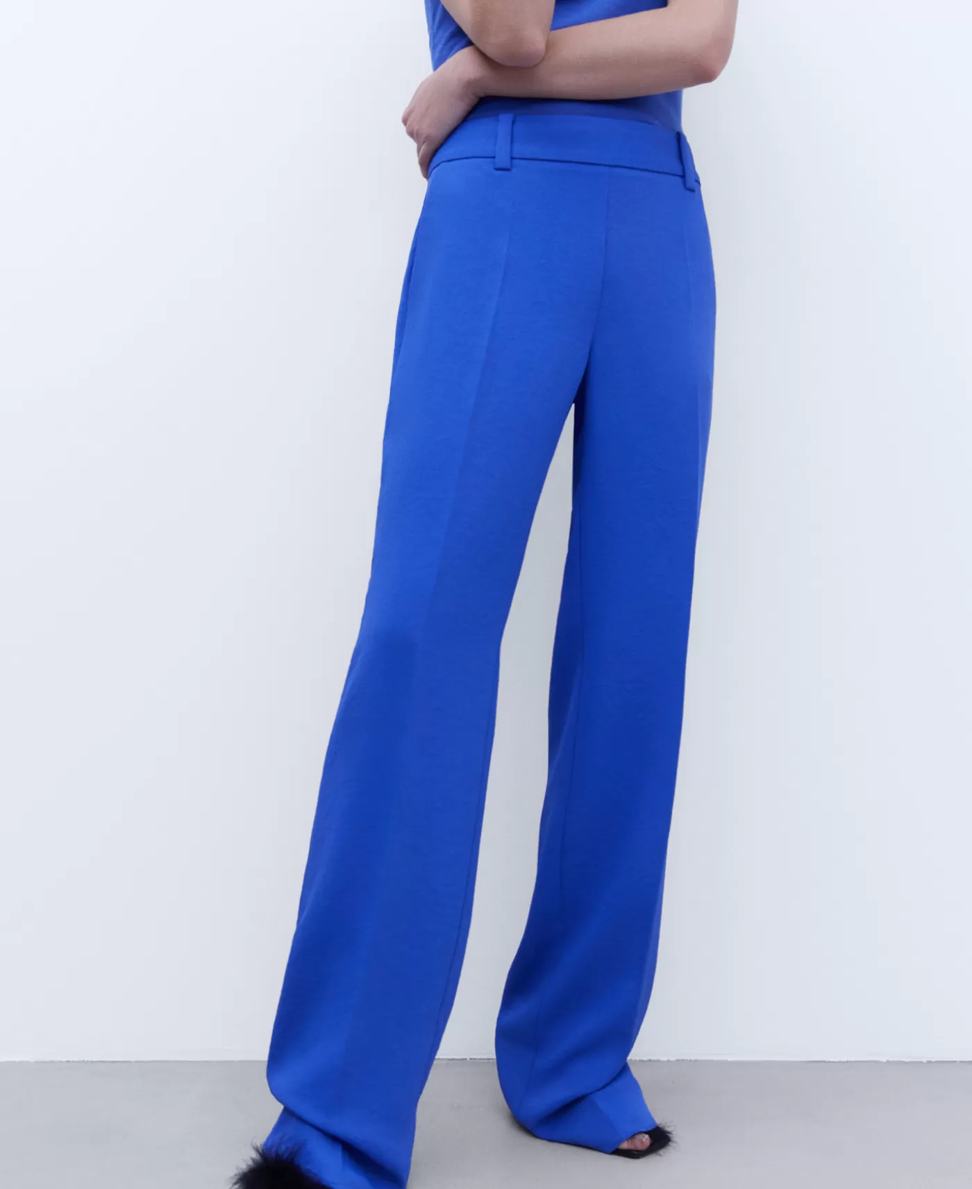 Mujer Adolfo Dominguez Pantalon De Pinzas Monocolor