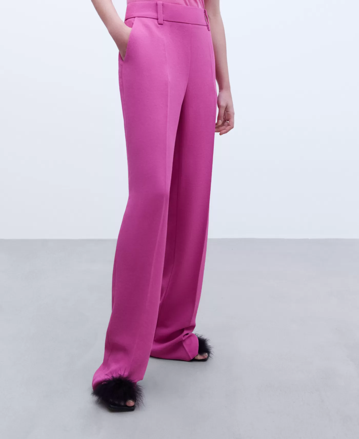 Mujer Adolfo Dominguez Pantalon De Pinzas Monocolor