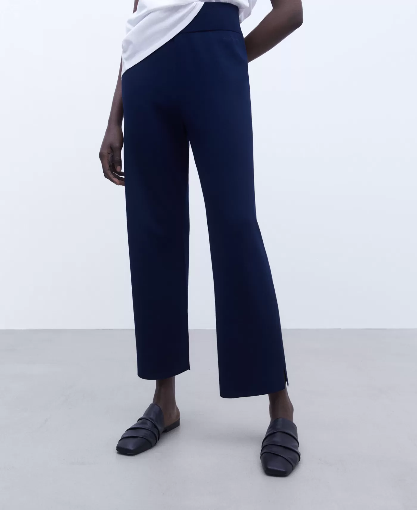 Mujer Adolfo Dominguez Pantalon De Punto Y Corte Recto