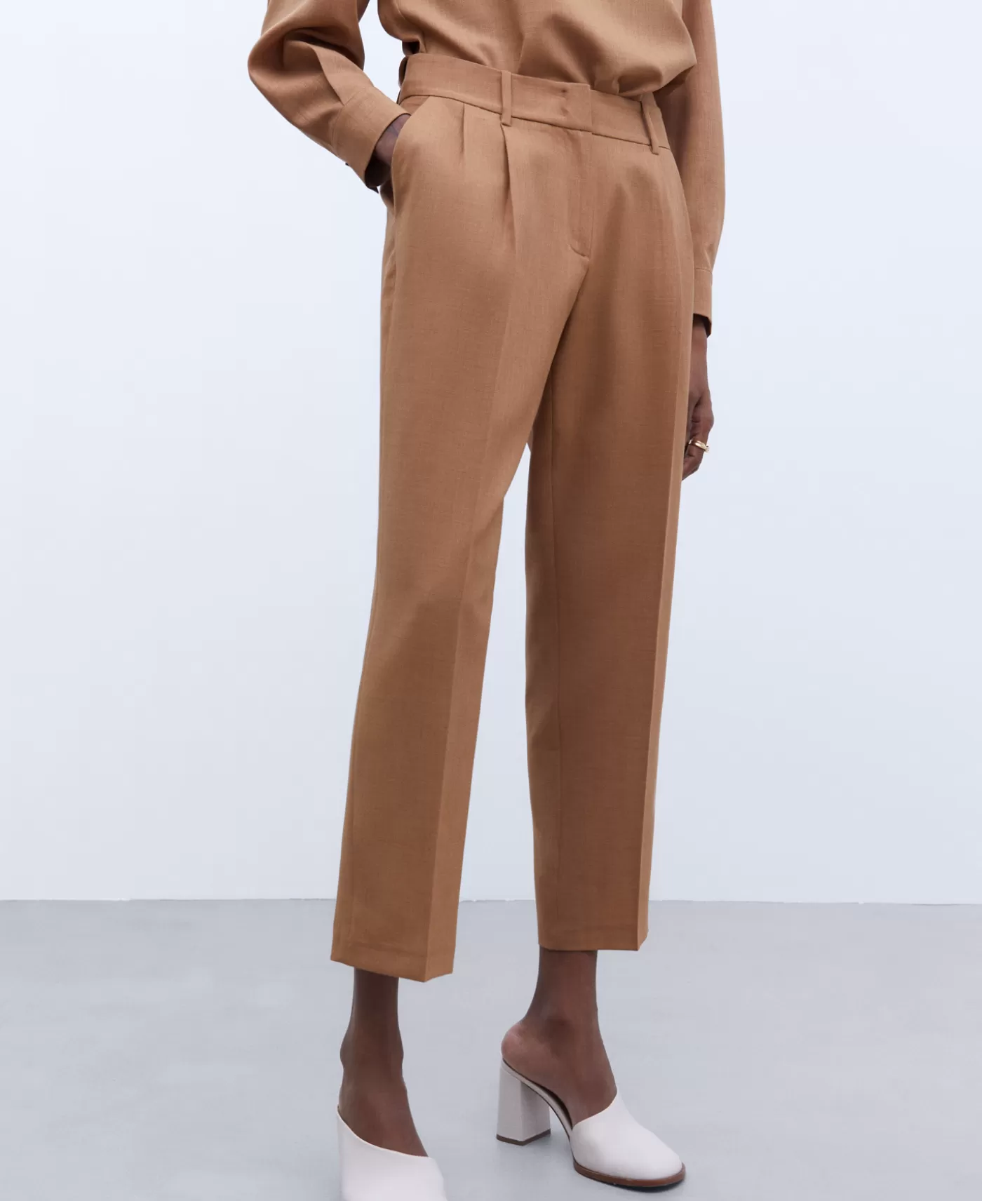 Mujer Adolfo Dominguez Pantalon Recto Con Pinzas