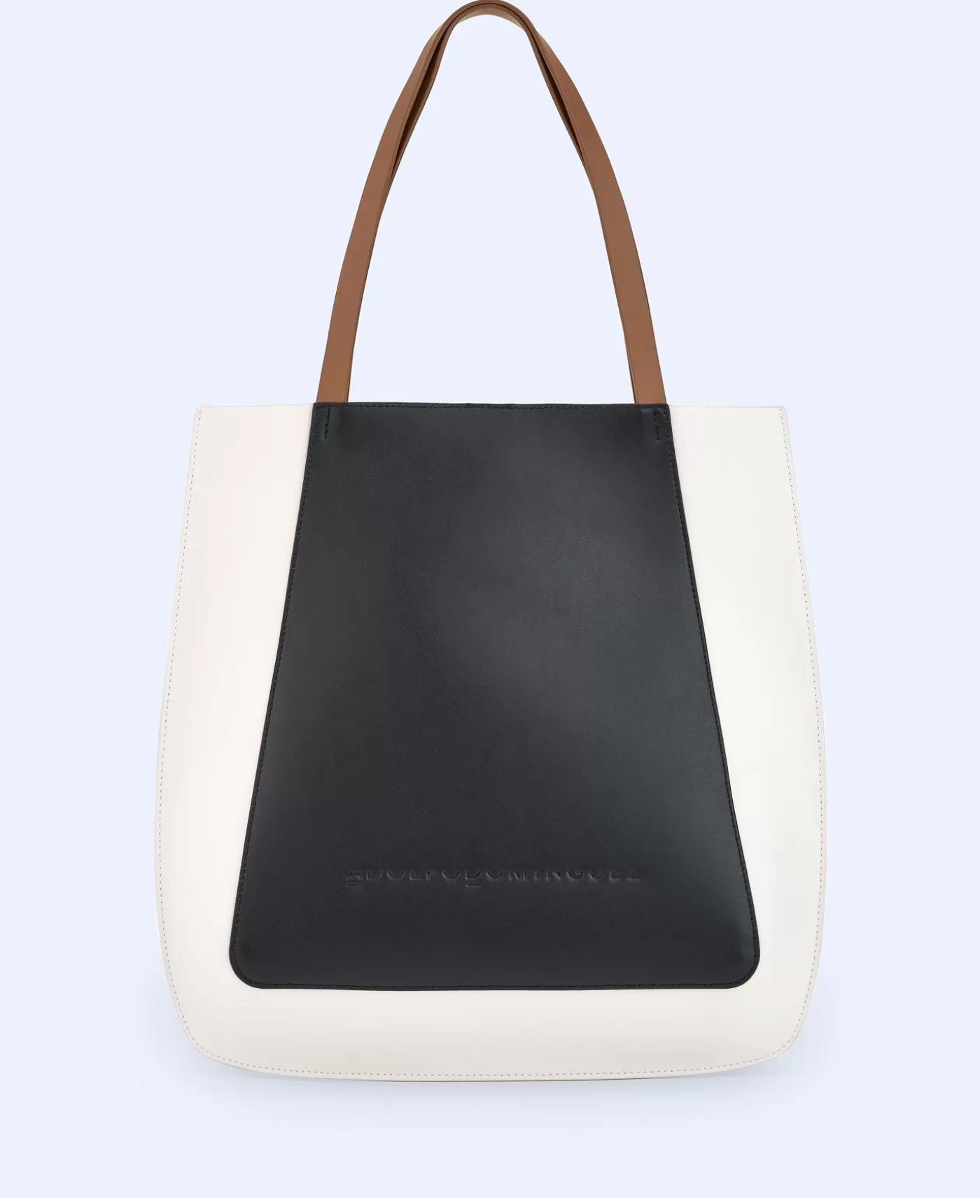Mujer Adolfo Dominguez Shopper Tricolor En Piel Vaqueta