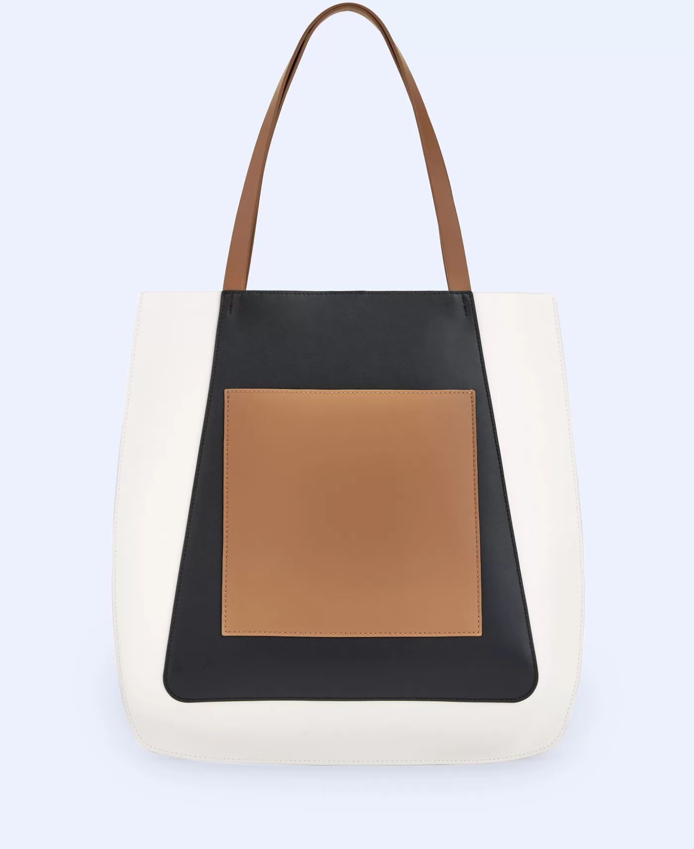 Mujer Adolfo Dominguez Shopper Tricolor En Piel Vaqueta