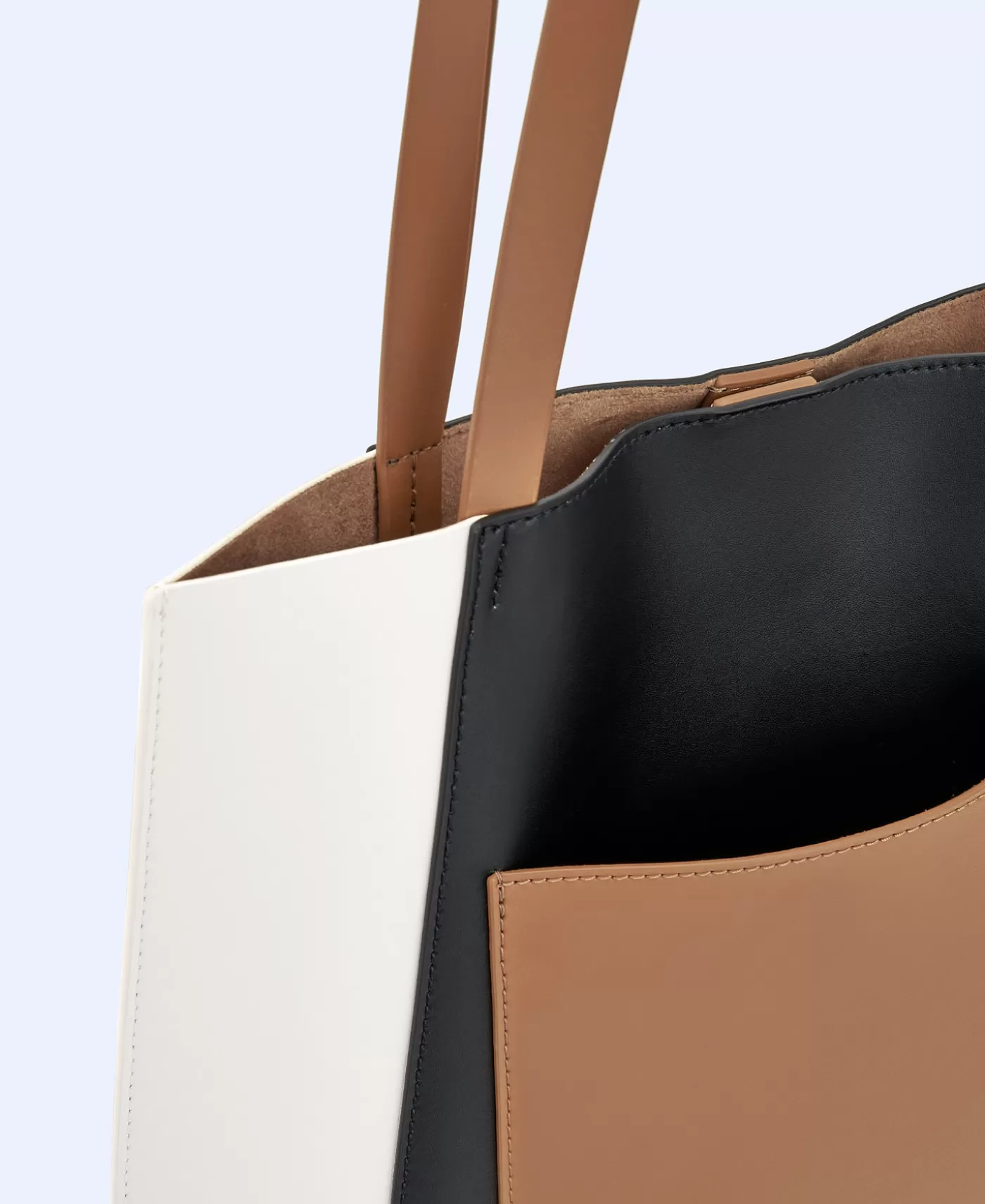 Mujer Adolfo Dominguez Shopper Tricolor En Piel Vaqueta