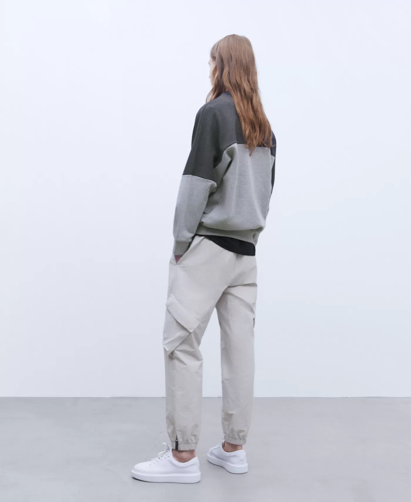 Hombre Adolfo Dominguez Sudadera Oversize En Algodon Bicolor