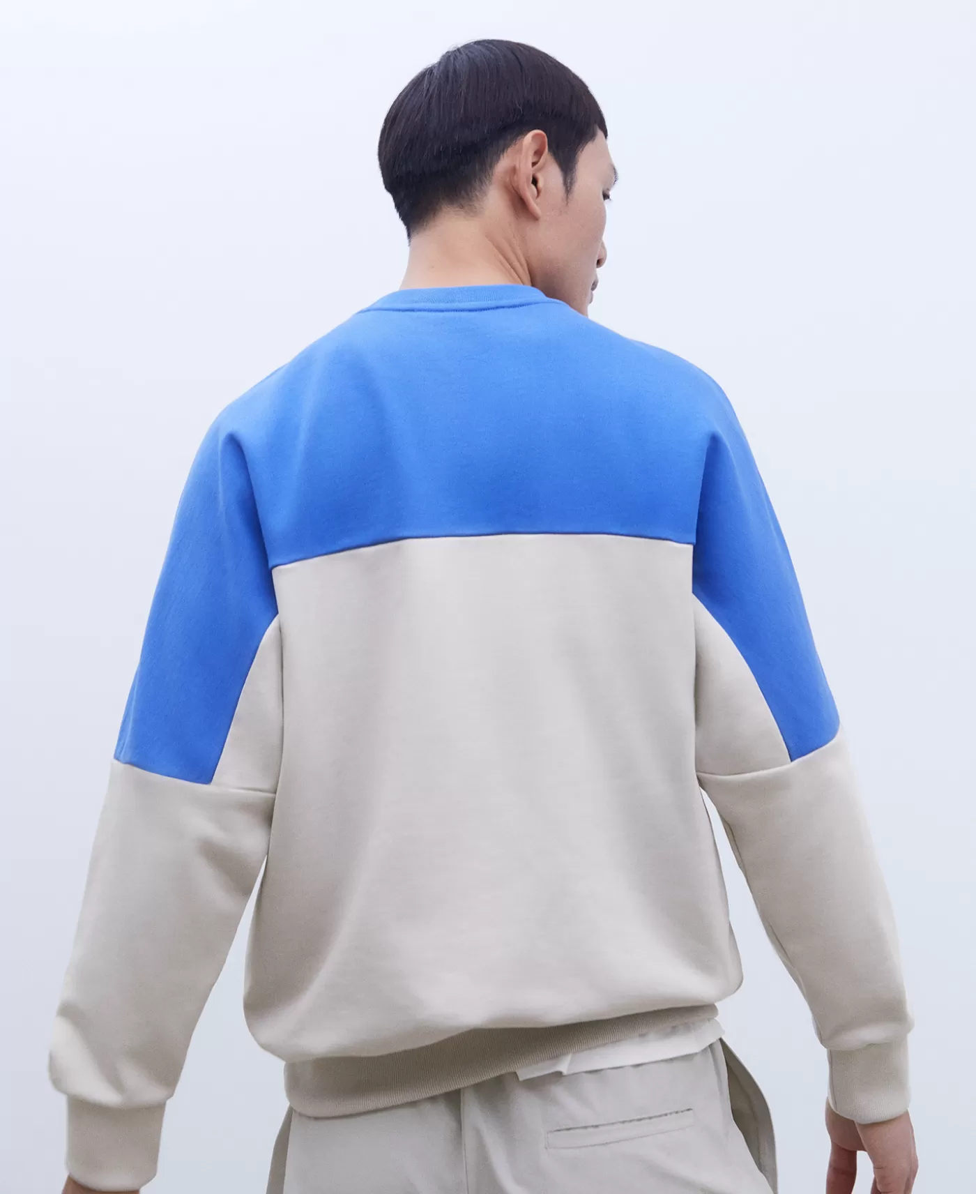 Hombre Adolfo Dominguez Sudadera Oversize En Algodon Bicolor