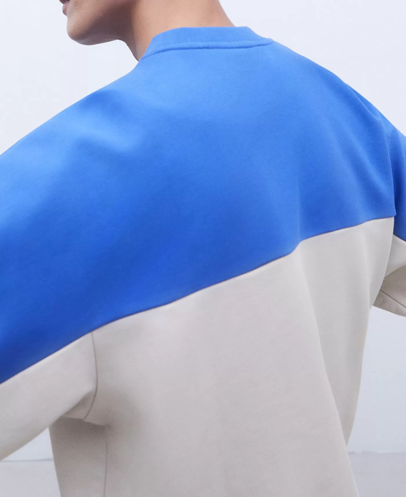Hombre Adolfo Dominguez Sudadera Oversize En Algodon Bicolor