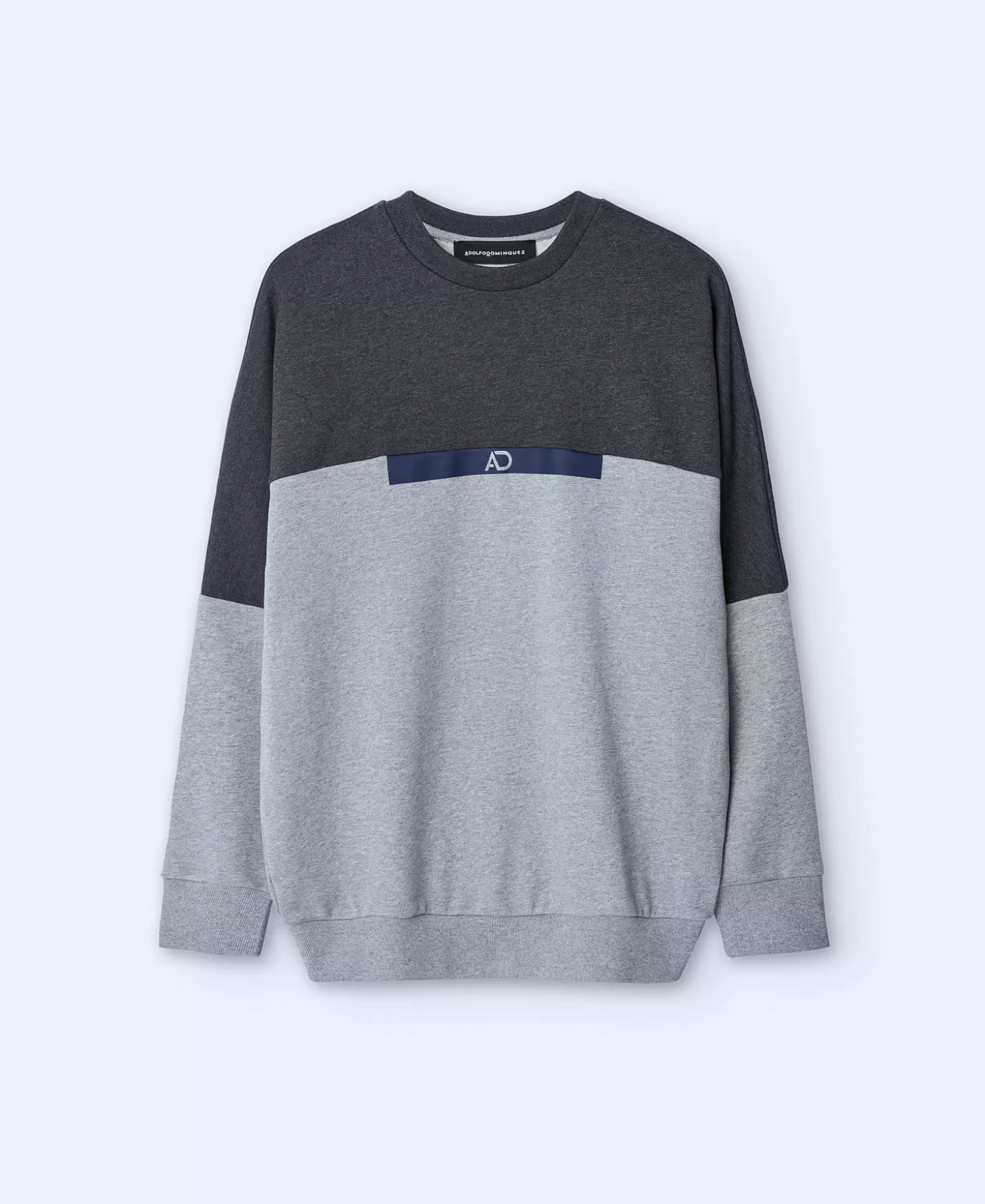 Hombre Adolfo Dominguez Sudadera Oversize En Algodon Bicolor