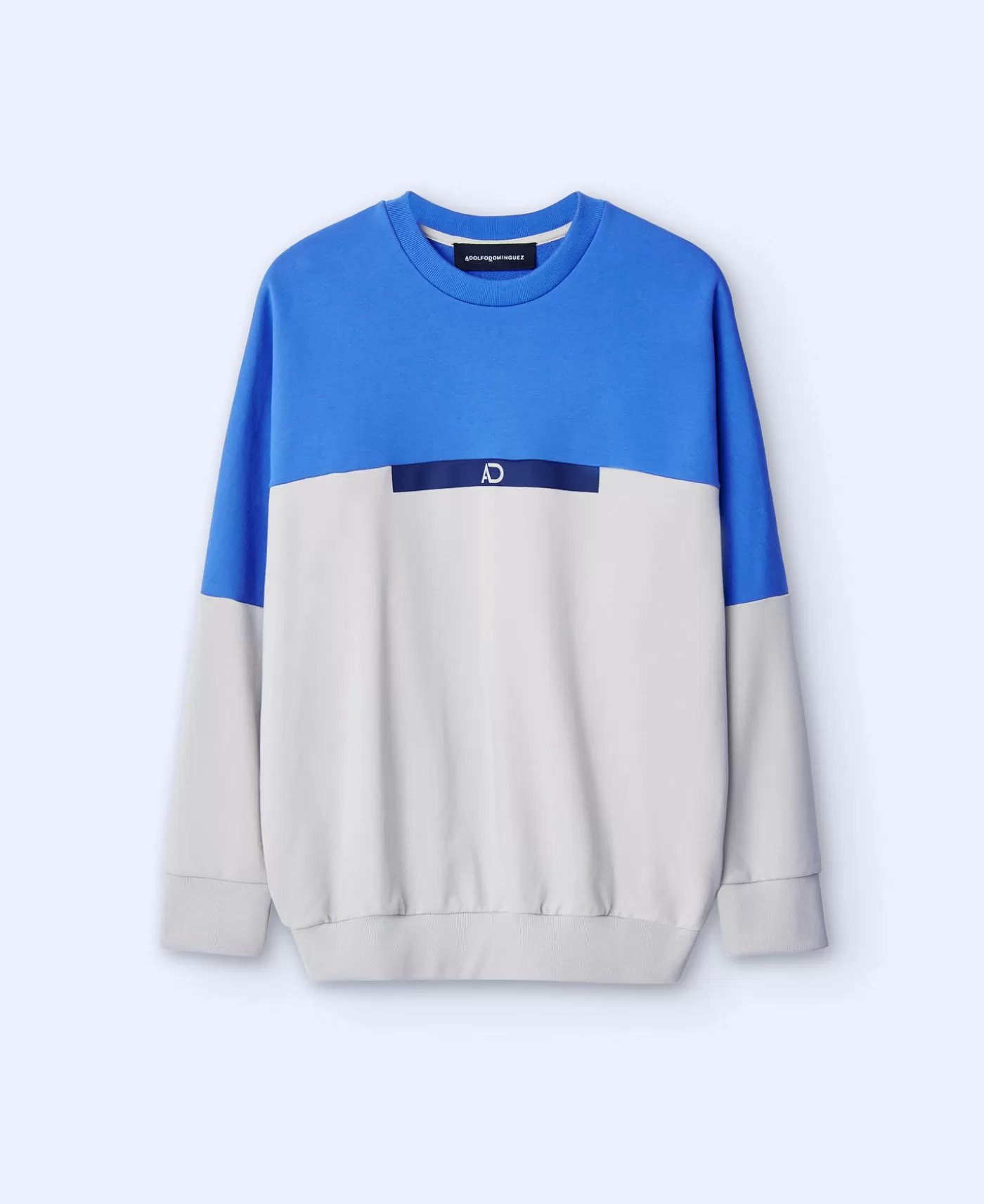 Hombre Adolfo Dominguez Sudadera Oversize En Algodon Bicolor
